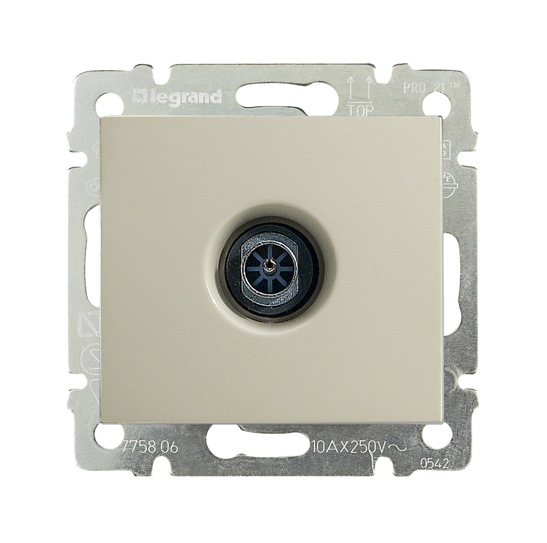 774330. Legrand. Valena (Слоновая кость). Розетка TV 4-2400мГц <10дБ, оконечная