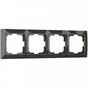 Рамка на 4 поста Серо-коричневый Поликарбонат Werkel Snabb basic W0042007