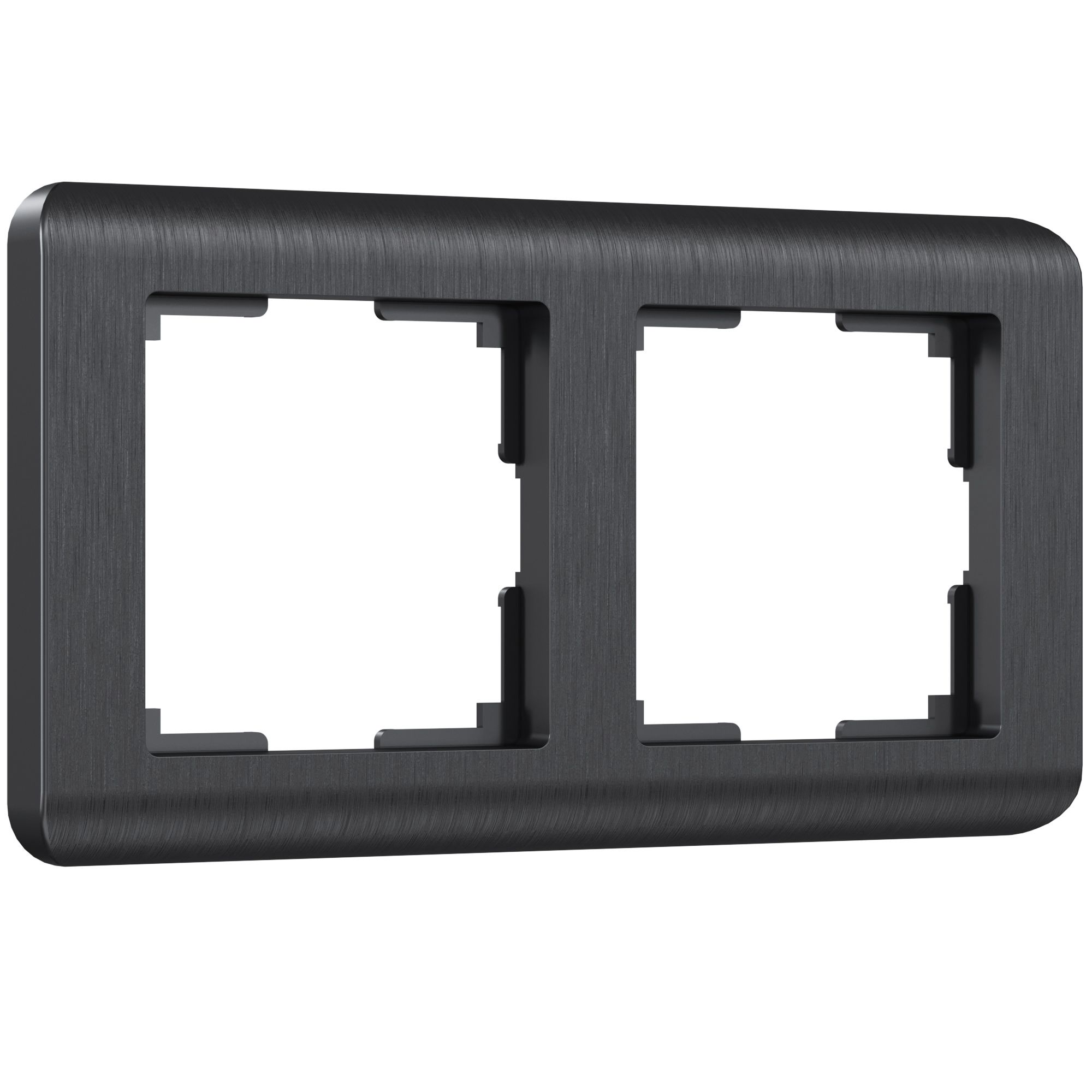 Рамка на 2-поста графит (рифленый) поликарбонат Werkel Stream W0022104