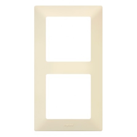 754042. Legrand. Valena Life (Слоновая кость). Рамка на 2-поста. не горючий пластик