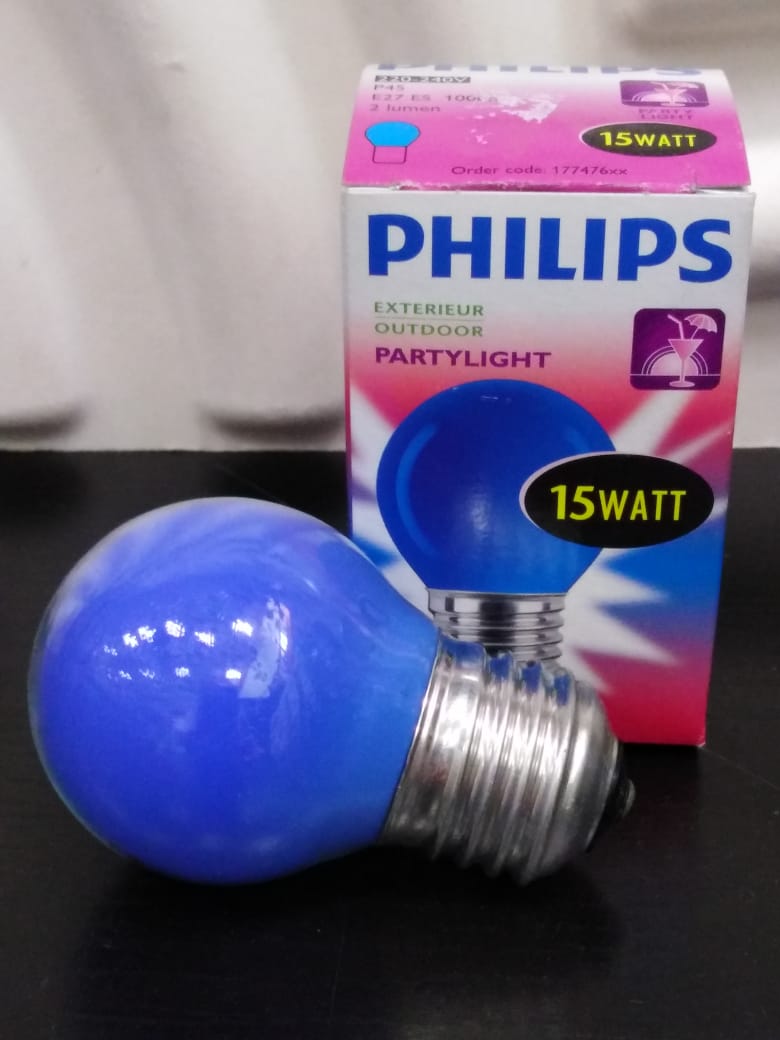 Лампа накаливания "Шар" . E27, 15, 230, Philips P45 P45 15W E27 BL 230V