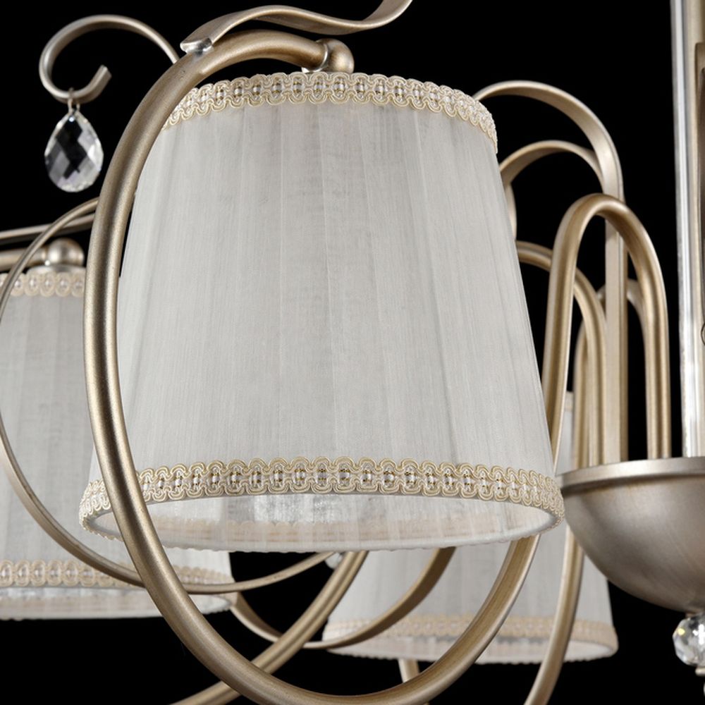 FR2020-CL-06-BG. Freya. Шампань, белый  6*E14  40W 220V. Шампань, белый