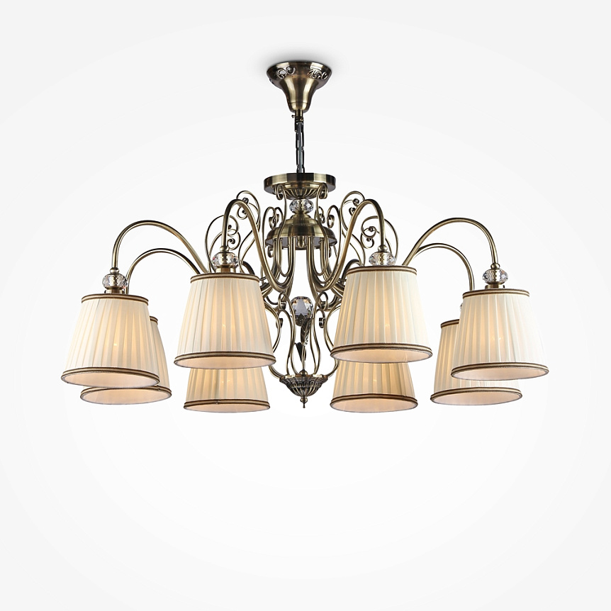 ARM420-08-R.Maytoni. Люстра 2в1. 8*E14,40W,220V. Бронза