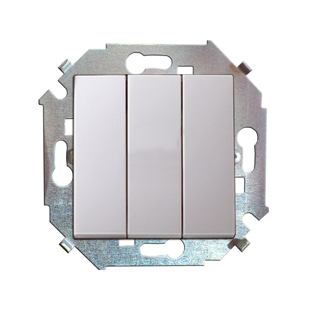 Simon Simon15 Белый Механизм 3-клавишного выключателя IP20 250V Белый 10A 1591391-030