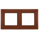 672572. Legrand. Etika (Какао). Рамка на 2-поста. не горючий пластик