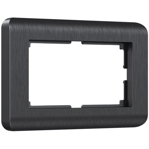 Рамка на 1 (двойная) графит (рифленый) поликарбонат Werkel Stream W0082104