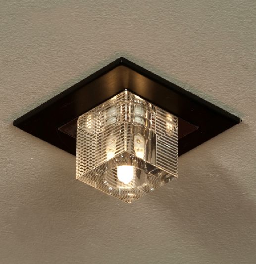 Встраиваемый светильник 1*G9 40W,220V,. Коричневый, хром, пр.стекло. Lussole LSF-1300-01