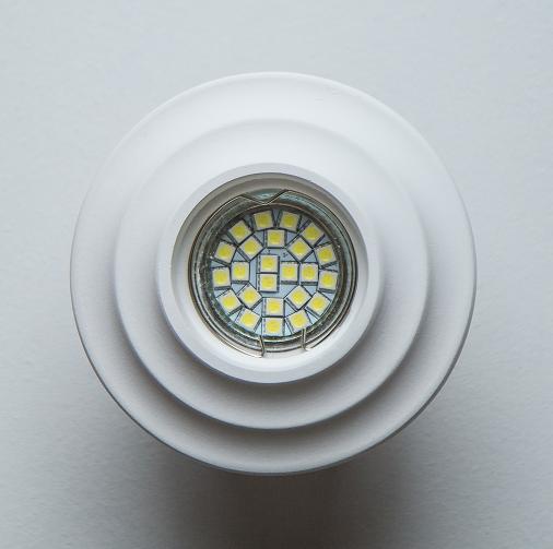 SV 7136. SvDecor. MR16. Гипсовый встраиваемый светильник MR16. GU5.3/GU10 . Белый