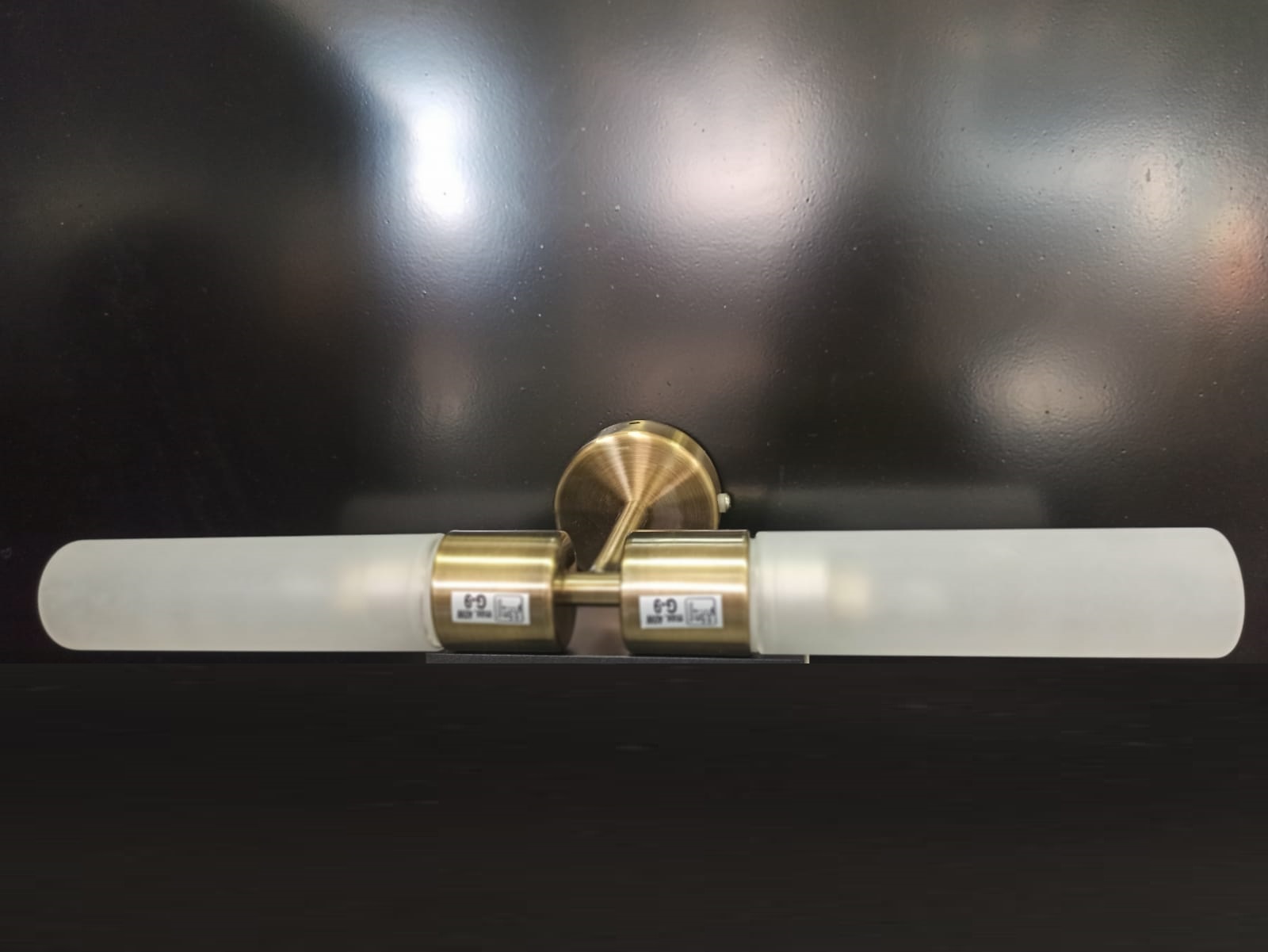 KS-TariK2-65 Brilum Влагозащищенный накладной светильник, 2*G9 40W 230V IP44. Античная латунь (бронз