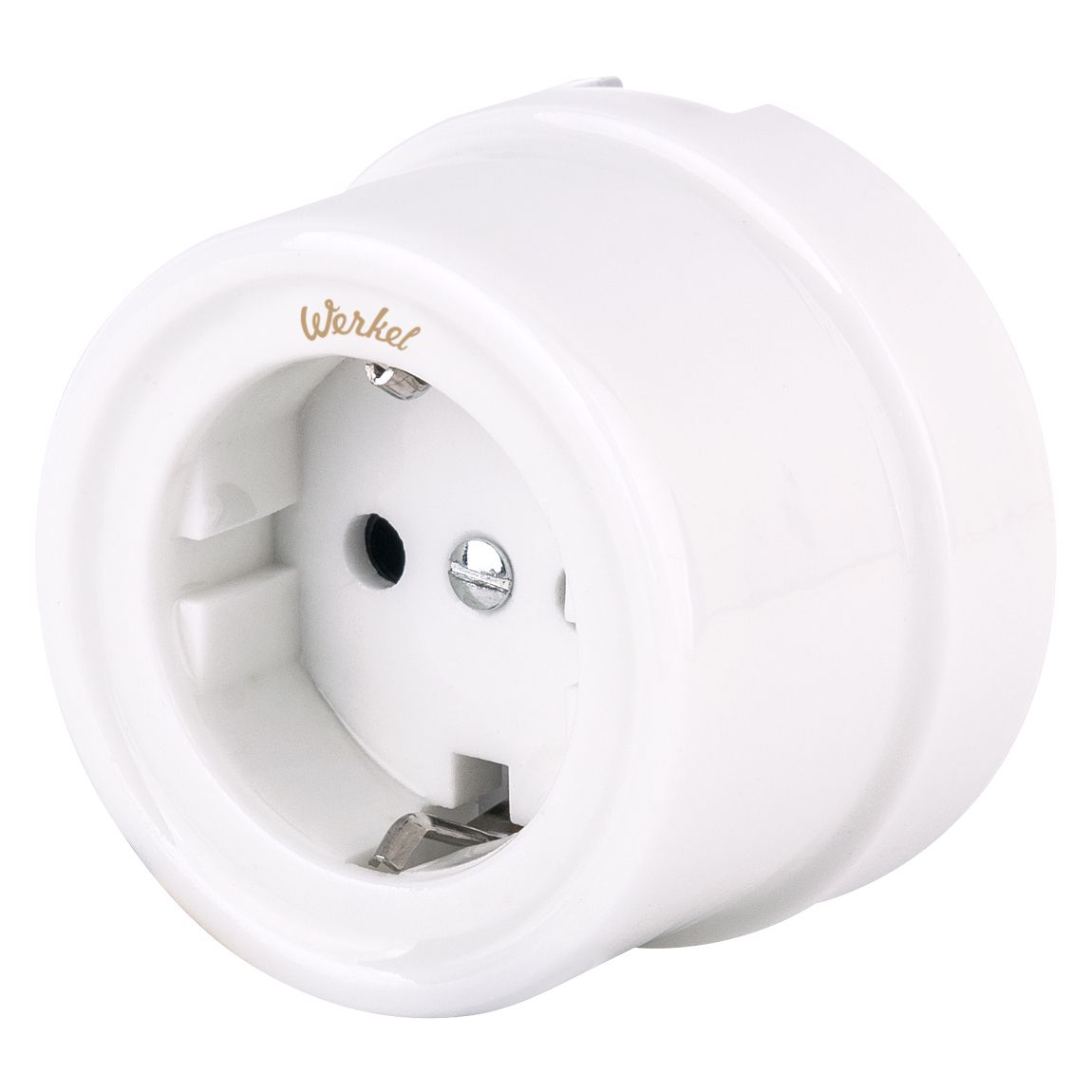 Розетка с заземлением. Керамика IP20 16A Белый. Werkel W5671001