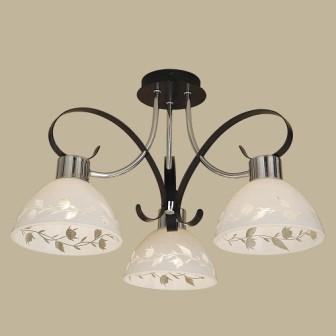 CL154131. CitiLux. Люстра потолочная  3*E27  75W 220V. Хром, венге