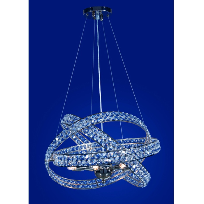 WL11172-450EL-CH.Wunderlicht.Paradice. Люстра подвесная. 8*G9,40W,220V. Хром