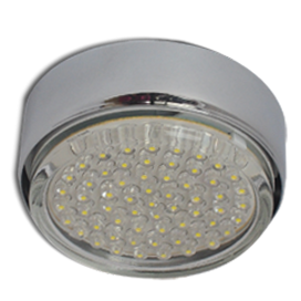 Светильник потолочный, накладной. Хром 1*GX53 15W 220V. Ecola FT8073 GX53 FC5380ECB