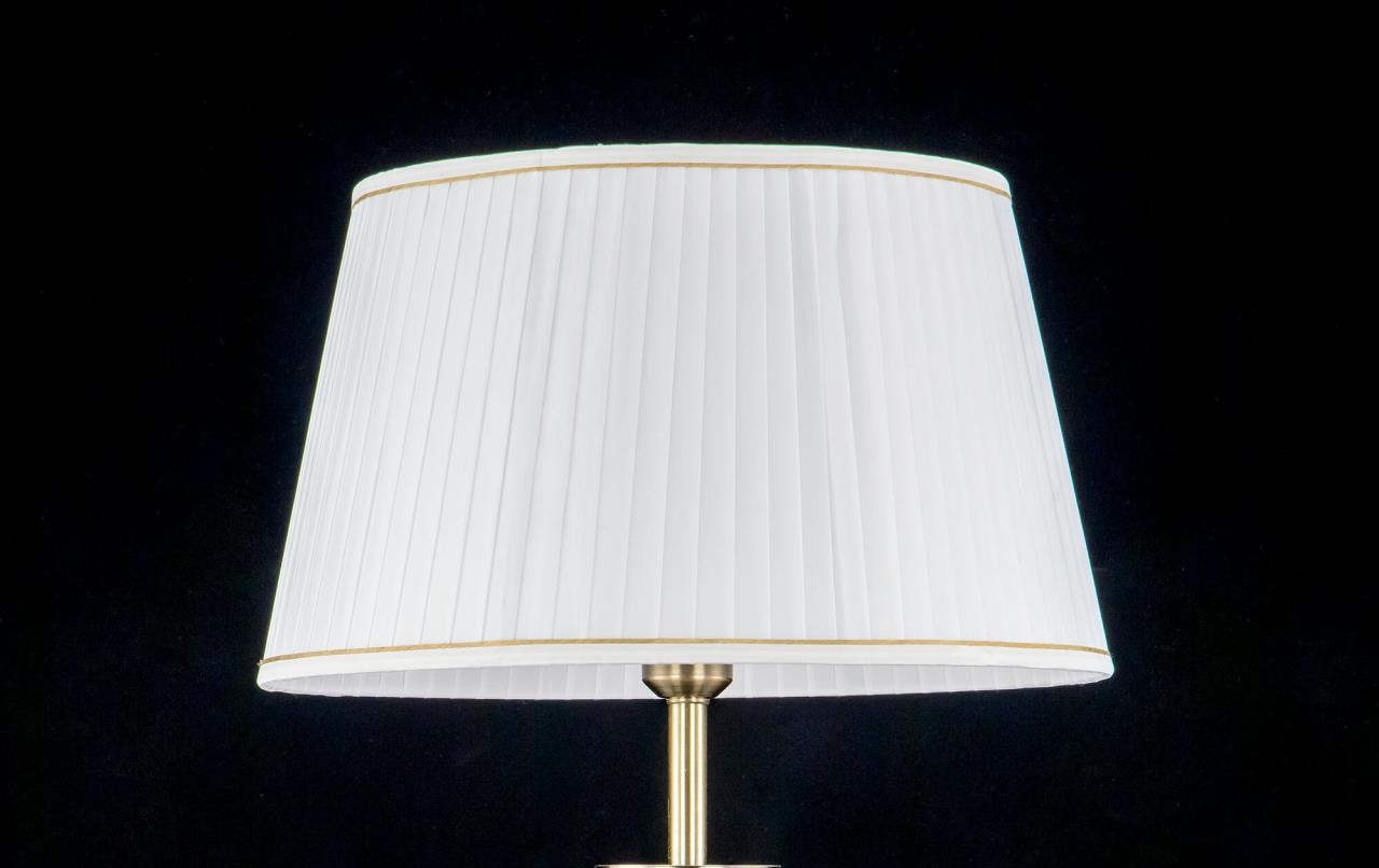 Абажур, на патрон E27. Ткань Атласс. Белый. CitiLux 433.12.1