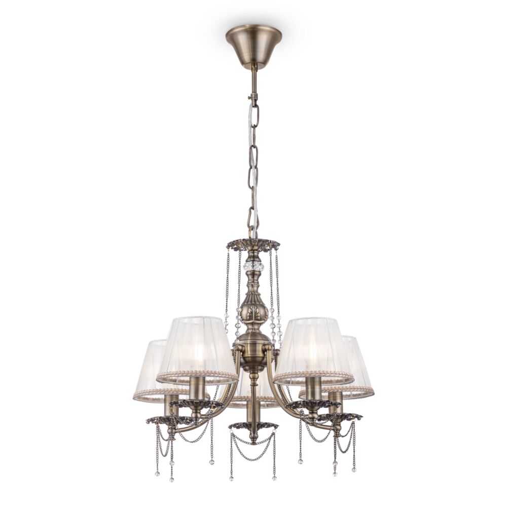 RC305-PL-05-R. Maytoni. Люстра  5*E14  40W 220V. Бронза, белый