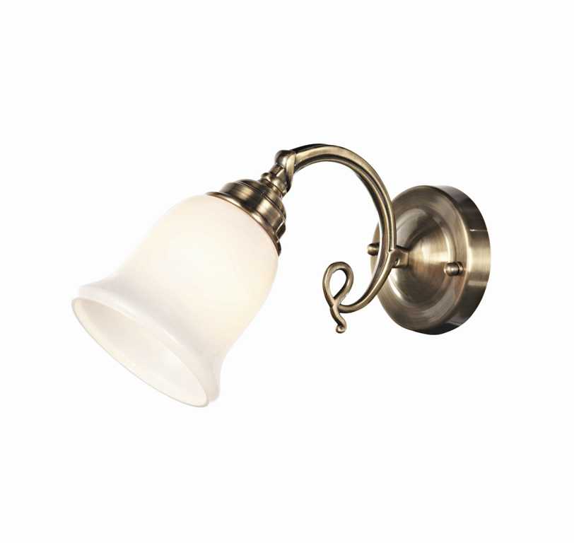 Бра, настенный светильник. Бронза, белый 1*E27 60 220. Blitz 8308-11