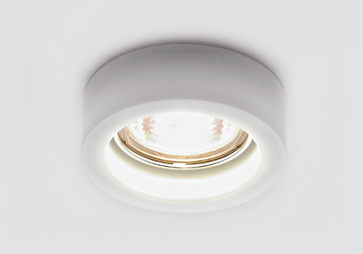 D9160 Milk.Ambrella.Встраиваемый светильник MR16. алюмининий, белое глянцевое стекло, 1*Gu5.3, 50W, 