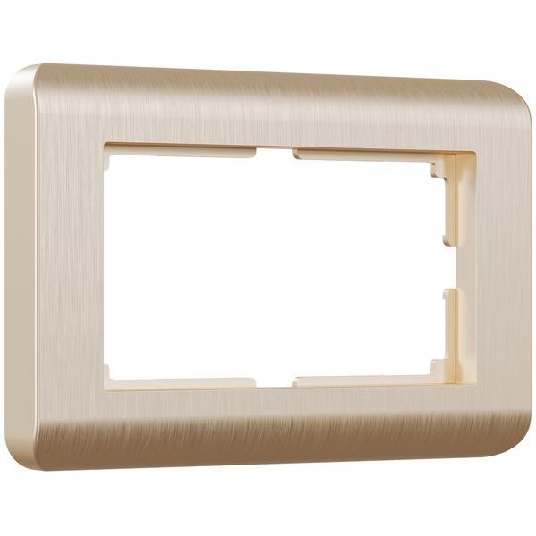 Рамка на для двойной розетки Шампань (рифленый) поликарбонат Werkel Stream W0082111