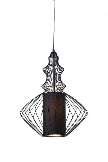 P509-12 BK Crystal Light Светильник подвесной  1*E27  15W 220V. черный