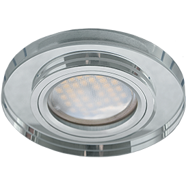 Ecola Встраиваемый светильник MR16. Цоколь GU5.3 IP20 max 50W GU5.3 12V/220V хром (зеркальный) FC165