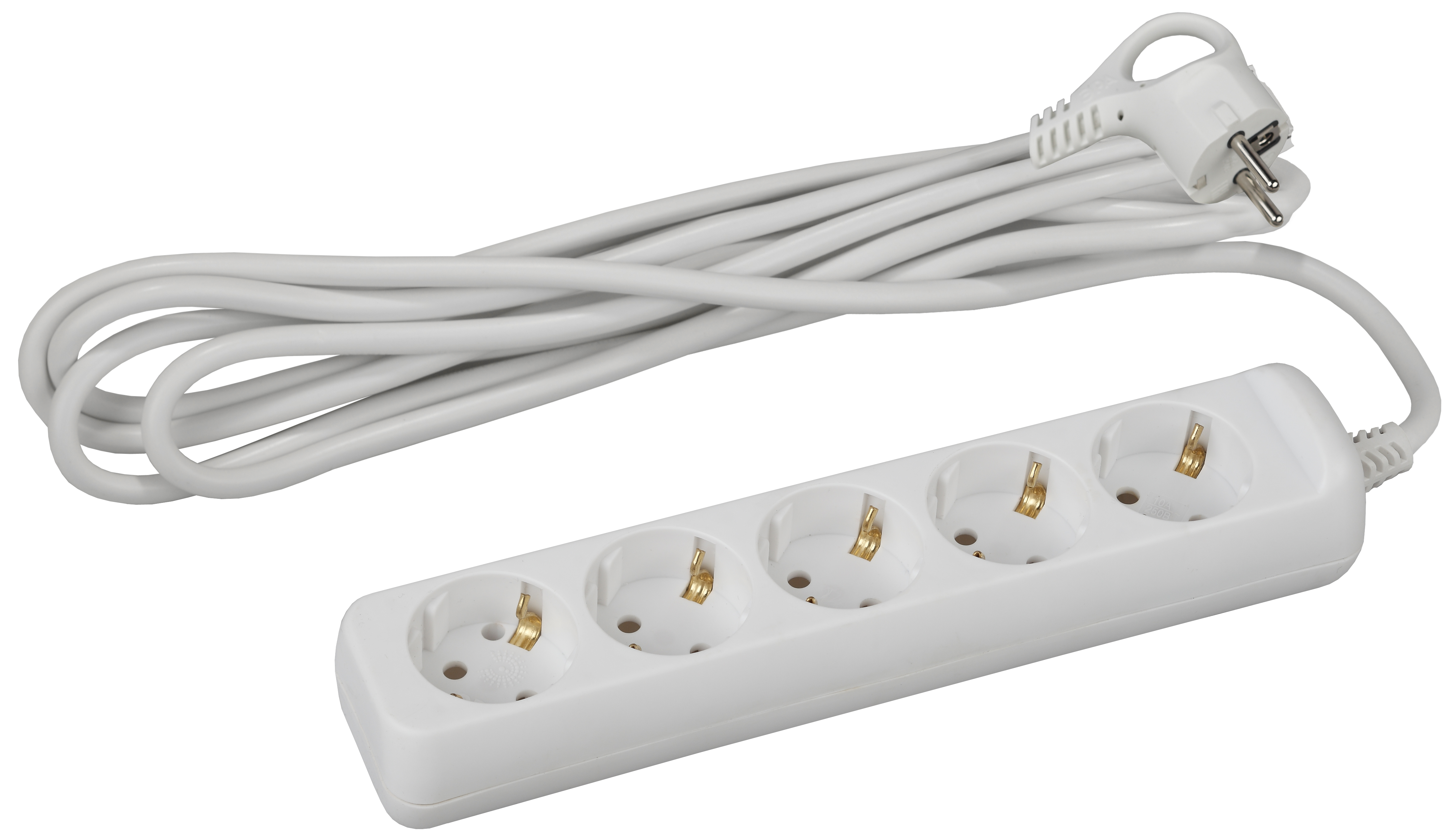 Удлинитель электрический с заземлением, ПВС. 5 розеток, 3м, 3х1мм2, 16A, Белый. Эра Б0028376