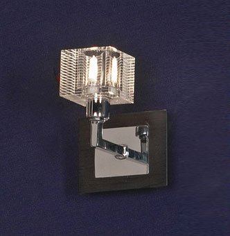 Бра, настенный светильник. Венге, хром 1*G9 40W 220V. Lussole Notte di Luna LSF-1301-01