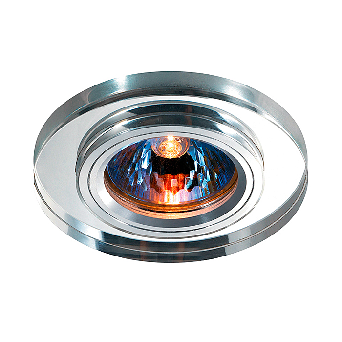 369756.Novotech.MIRROR.Встраиваемый светильник MR16. хром (зеркальный), круглый. 1*Gu5.3, 50W, 12/22