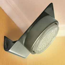 Светильник настенный, угловой. Сатин-хром  1*GX53 220V. Ecola GX53-N82 FS5382ECB