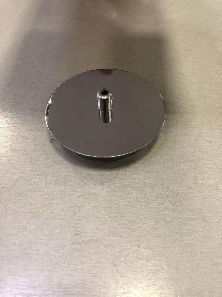 BASE.120.CH.Комплектующие.Универсальное потолочное крепление с зажимом для провода,D120mm,металл.Хро