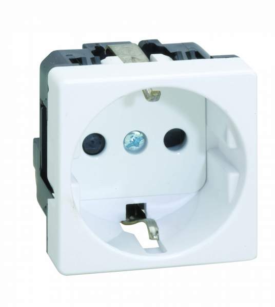 Simon27 Play Розетка 2К+З с заземлением, со шторками 16A 250V белый