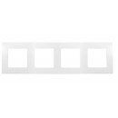 672504. Legrand. Etika (Белый). Рамка на 4-поста. не горючий пластик