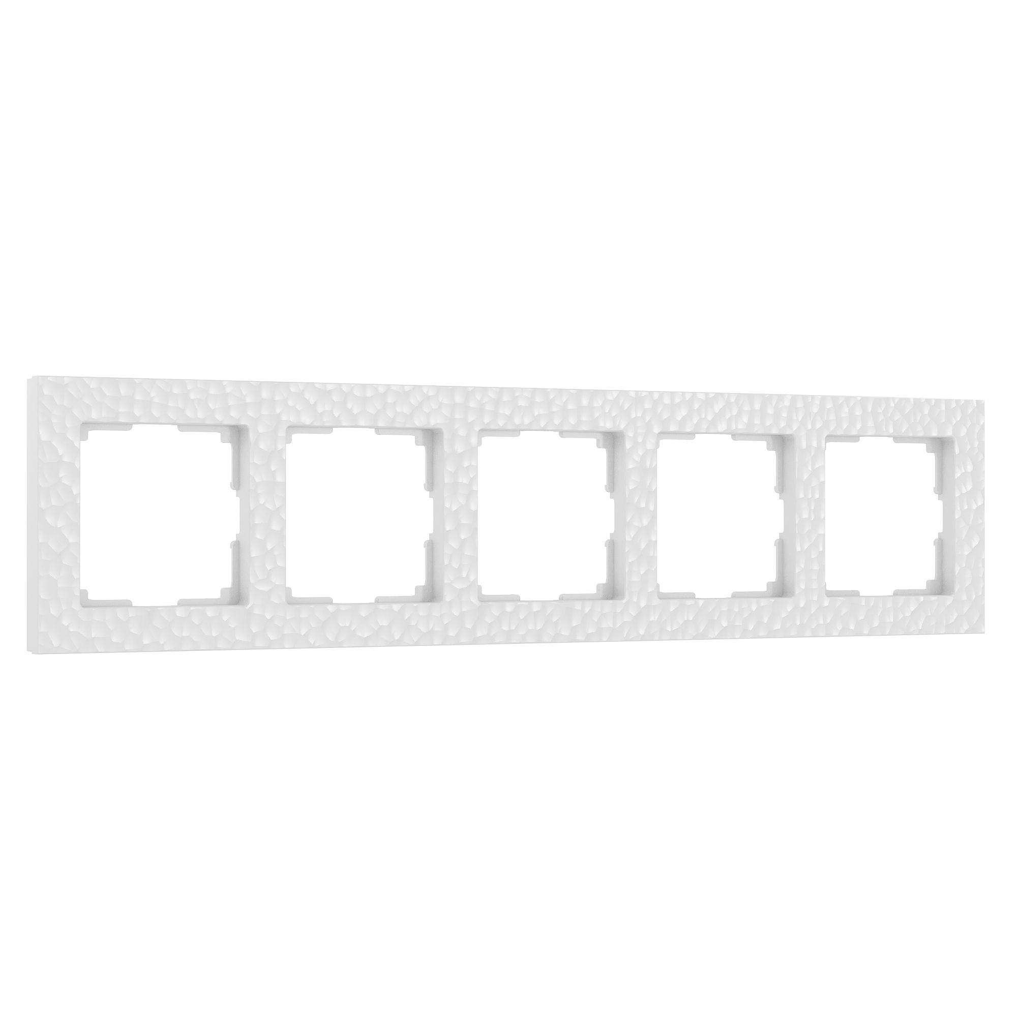 Рамка на 5 постов Белый поликарбонат Werkel Hammer  W0052401