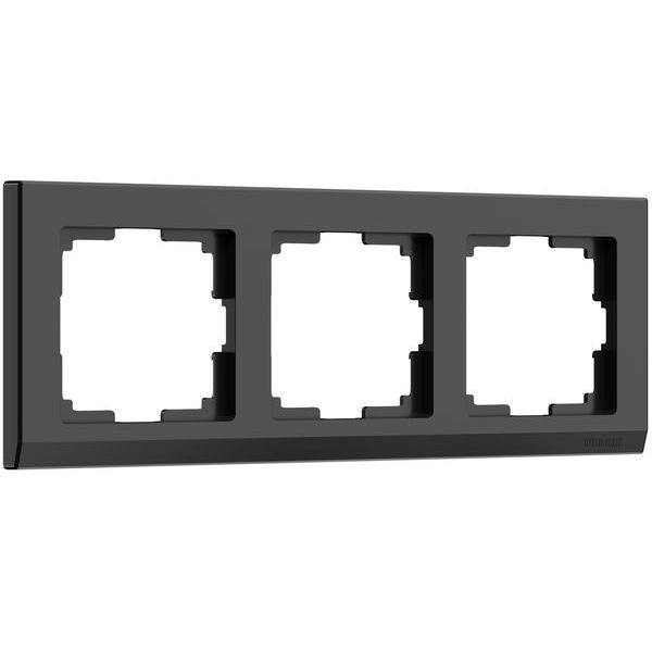 Рамка на 3-поста черный поликарбонат Werkel Stark W0031808