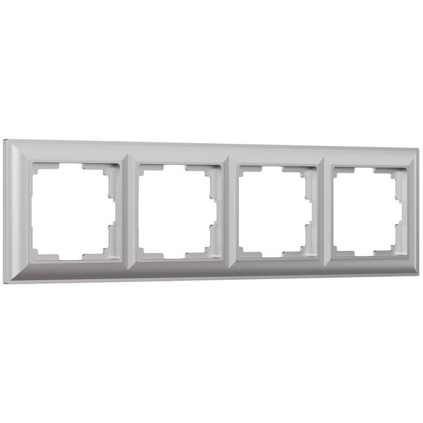 Рамка на 4-поста серебряный поликарбонат Werkel Fiore W0042206