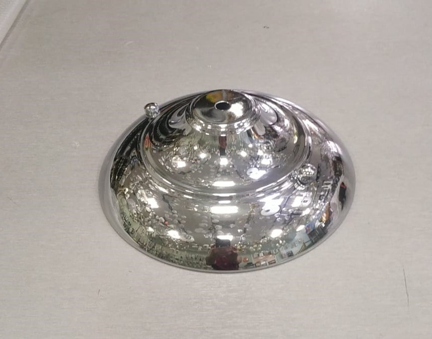 BASE.200.CH.Комплектующие.Универсальное потолочное крепление D200mm,металл.Хром