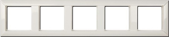 Рамка 5-кратная для вертикальной и горизонтальной установки, слоновая кость