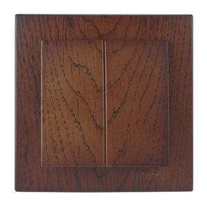 24271003. Nilson. Touran Wood (Орех). Выключатель 2-клавишный