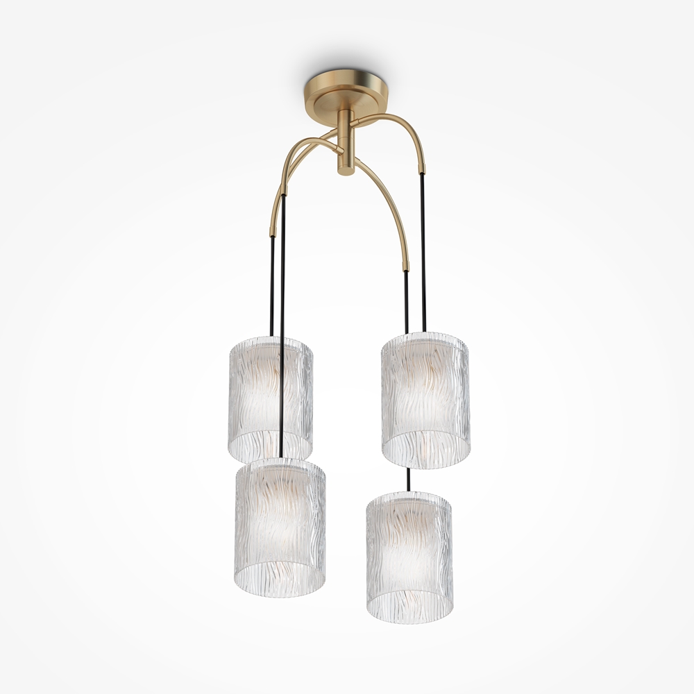 MOD042PL-04BS. Maytoni. Люстра  4*E14  40W 220V. Матовое золото