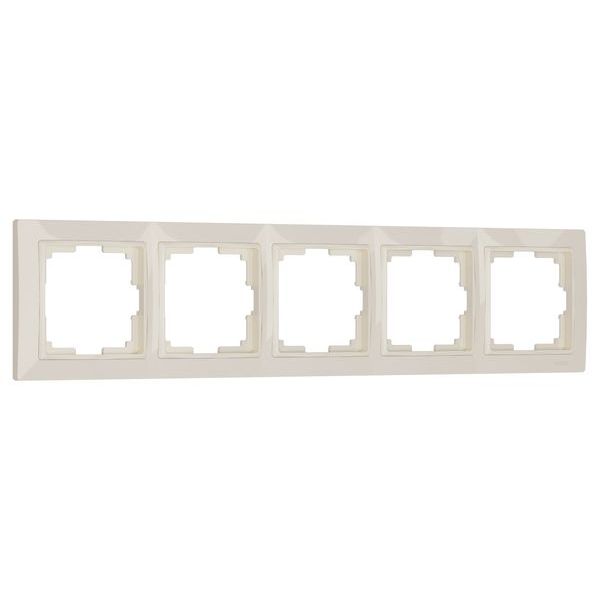 Рамка на 5-постов слоновая кость поликарбонат Werkel Snabb basic W0052003