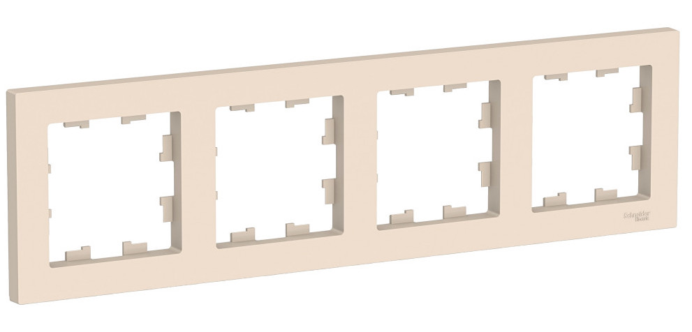 ATN000204. Systeme Electric. AtlasDesign (Бежевый).Рамка на 4-поста термопласт