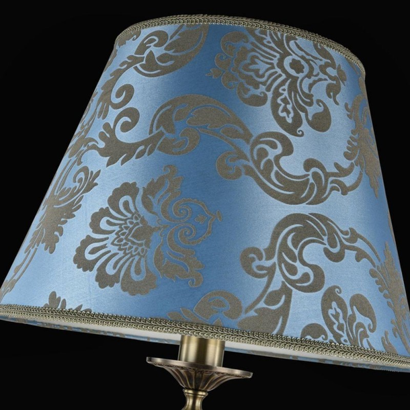 LMP-098-TL.Maytoni.Абажур тканевый для настольной лампы на патрон E14, Тканьна пластике. Голубой с ф