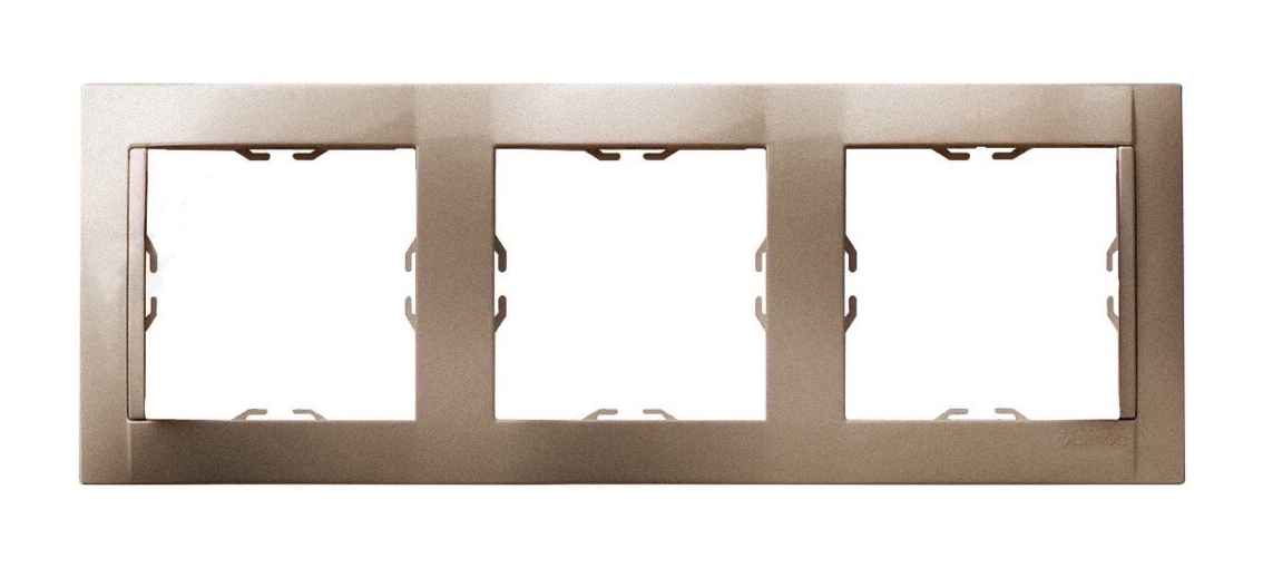 Simon Simon 34 Шампань Рамка на 3 поста Шампань металлик 34630-34