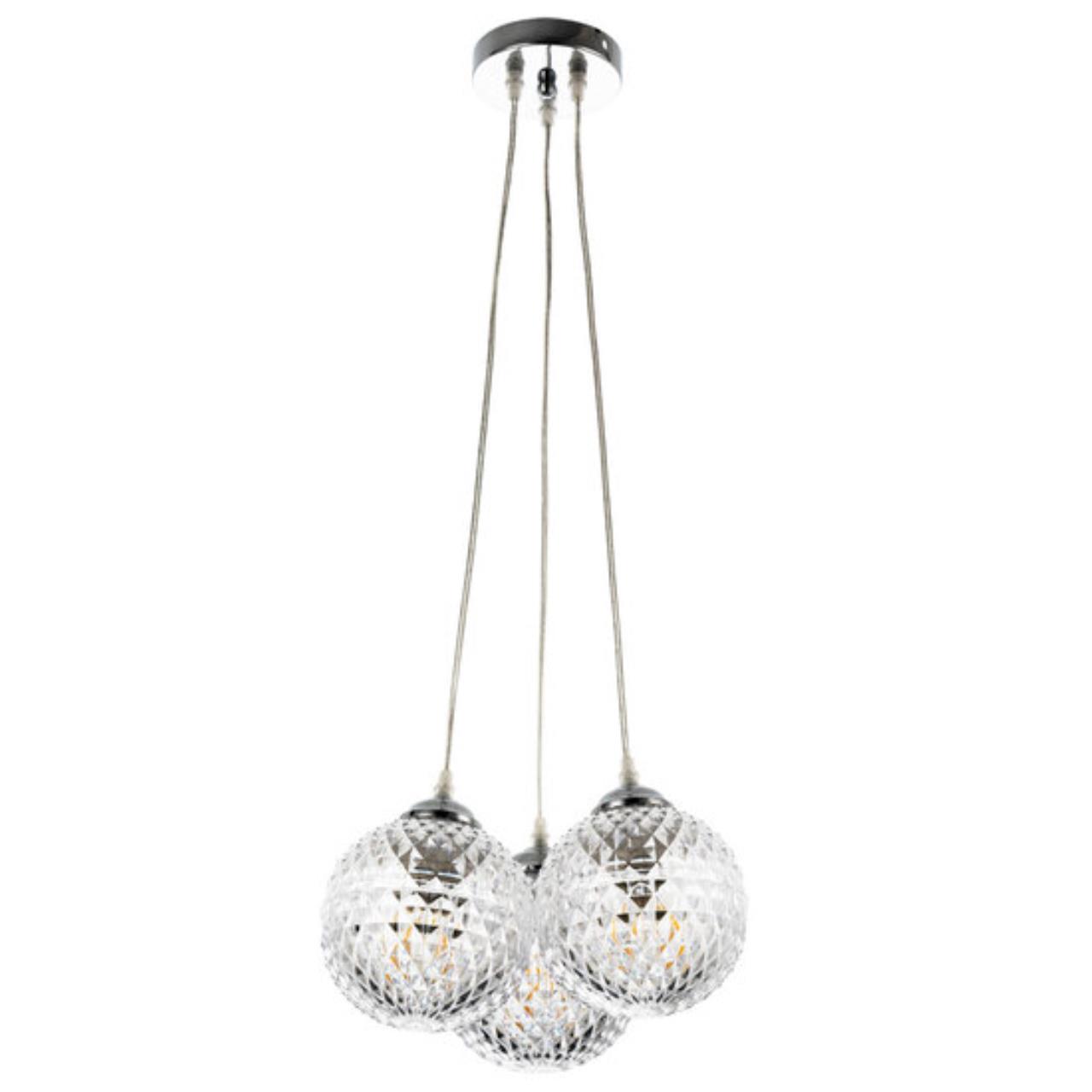 A9508SP-3CC Arte Lamp Светильник подвесной  3*E27  5W 220V. Хром, прозрачный акрилл
