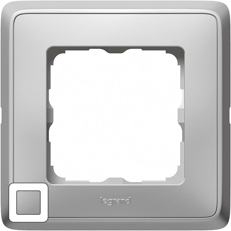 773671. Legrand. Cariva (Алюминий). Рамка на 1-пост. не горючий пластик