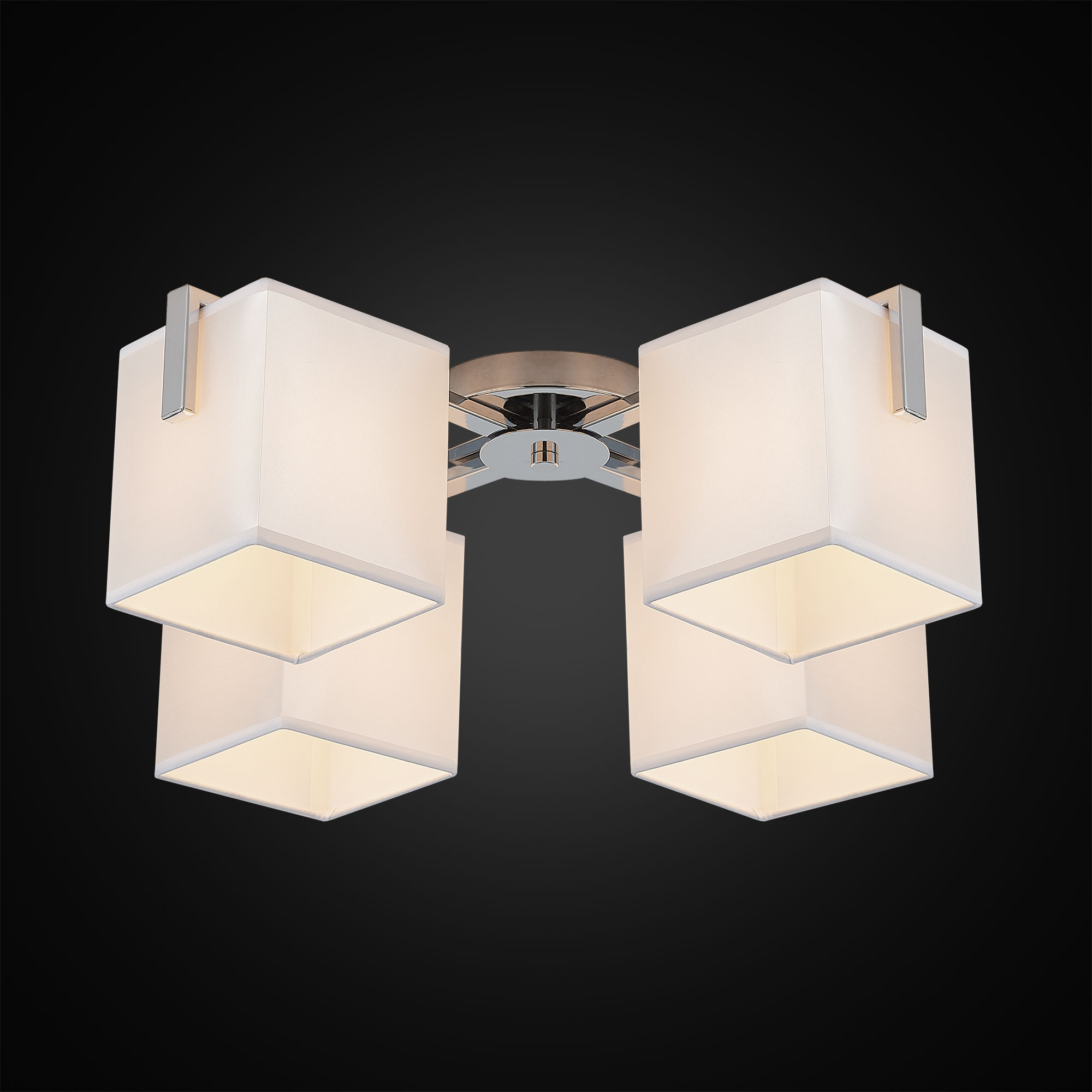 CL465141.CitiLux. Люстра потолочная. 4*E27,75W,220V. Хром, белый