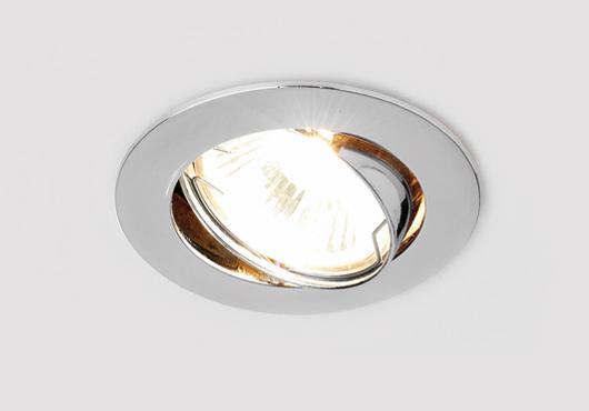 104S CH.Ambrella.Встраиваемый светильник Встраиваемый светильник. хром, круглый. 1*Gu5.3/Gu10, 50W, 