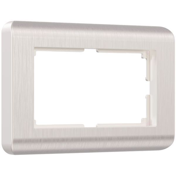 Рамка на 1 (двойная) перламутровый (рифленый) поликарбонат Werkel Stream W0082113