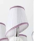 a.Alma White.Crystal Lux.Абажур тканевый асимметричный пружина (на колбу лампы), Органза. Белый