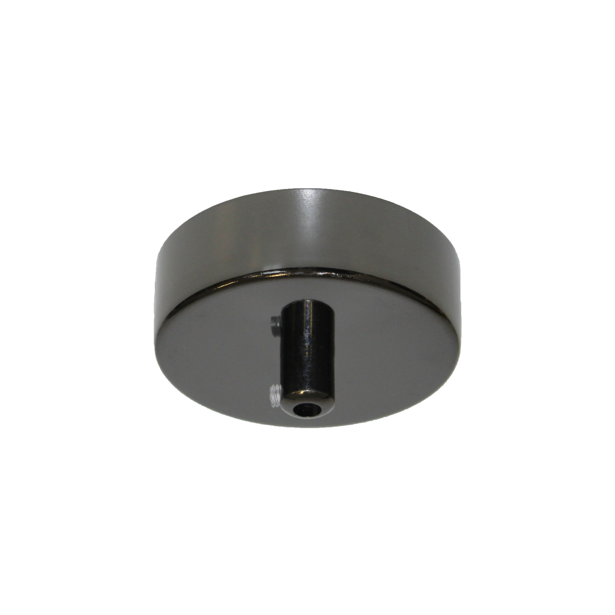 BASE.80.03.DC.33 Идеи.Универсальное потолочное крепление с зажимом для провода,D80mm,металл.Хром чер