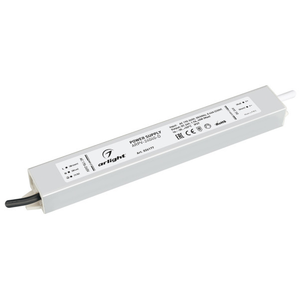 026177-ARL. Arlight. Блок питания для светодиодных лент, IP67, 40W, 24V, 1,7А, 3 года